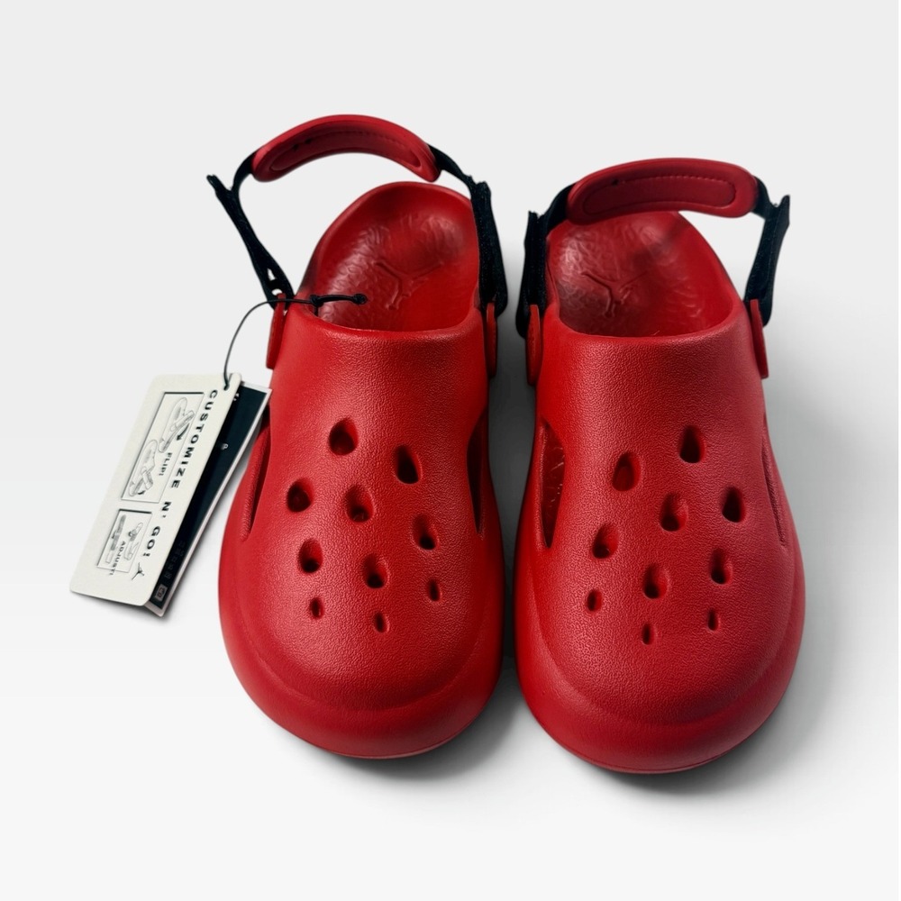 Jordan Hydrip PS Clogs 3Y University Red Black HF5982-601 Kids Slides New